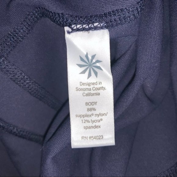 Athleta Leggings Size Extra Small XS Navy Blue Straight Up Pant Mid Rise Yoga - Picture 9 of 10